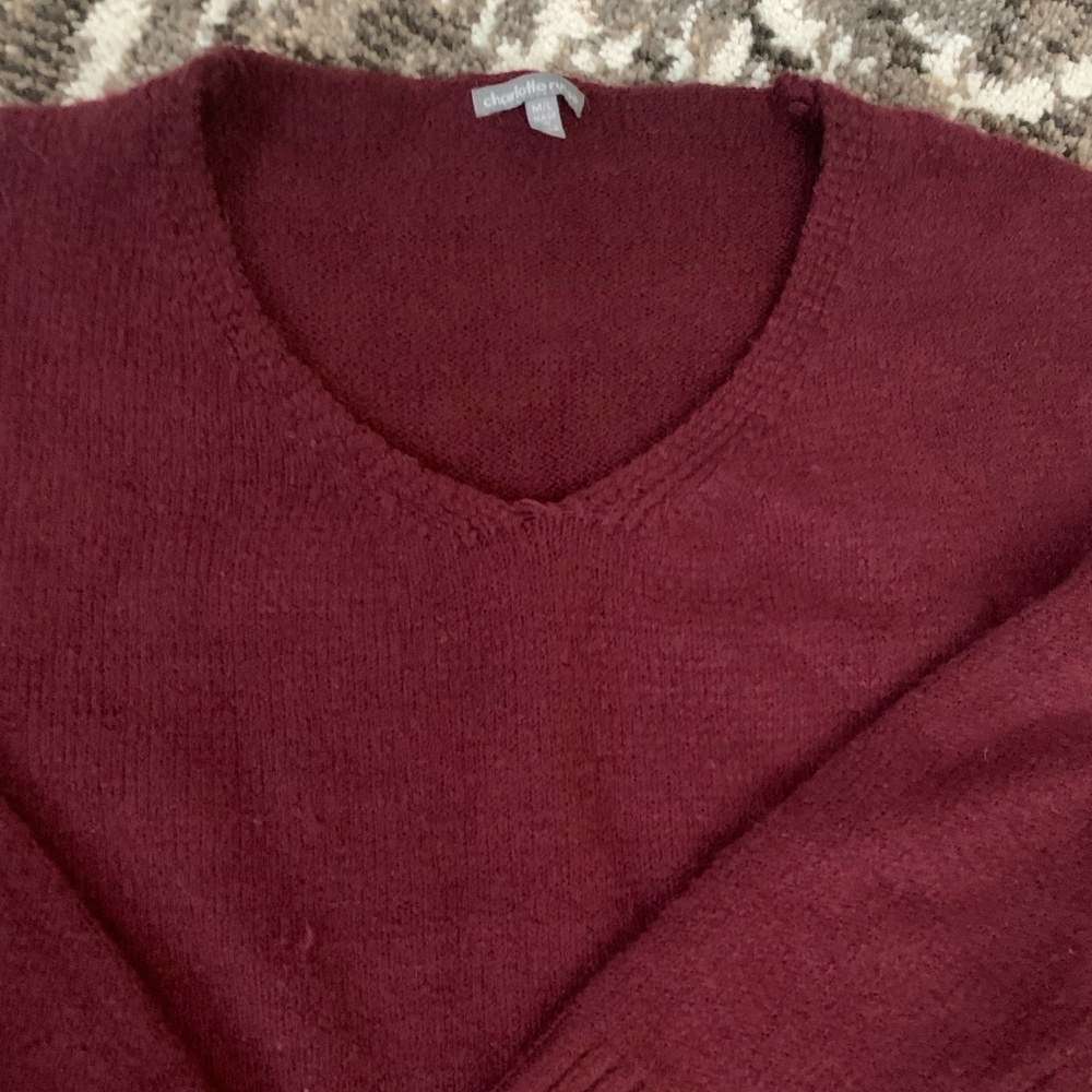 burgundy long sleeve sweater